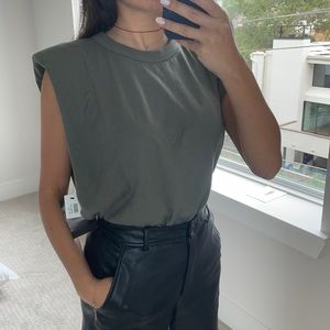 Straight Cut Sleeveless Tee. Oversized Fit by The Frankie shop.